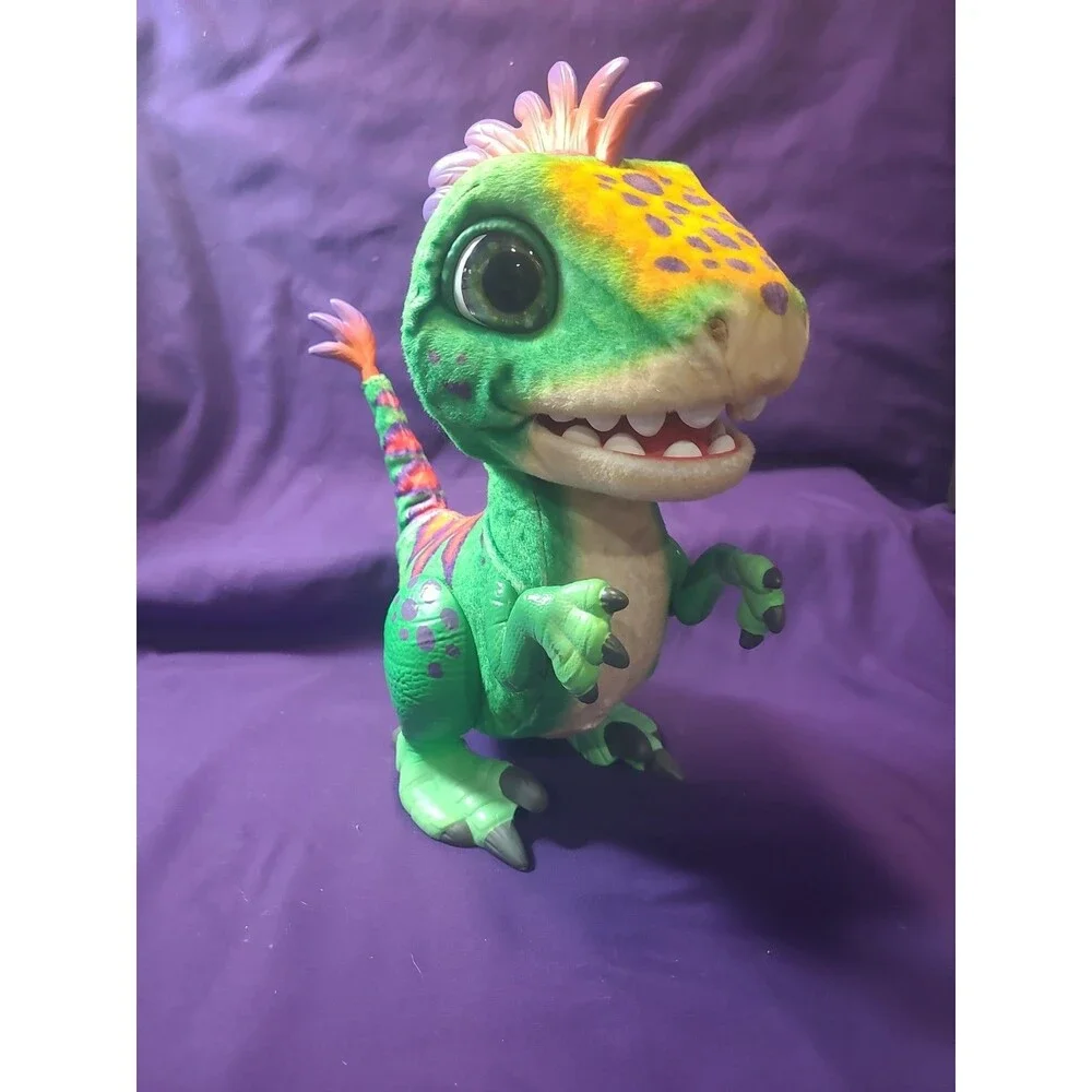 FurReal Friends Blue Munchin Baby T Rex Interactive Talking Pet Dinosaur - Works